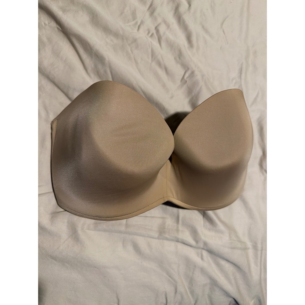 Wonderbra Ultimate Strapless Bra 9336 Beige Nude Hand Shaped Padding 34D UK 75D